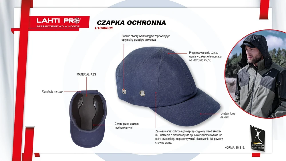 Lahti Pro Czapka Pramoninė kepurė, tamsiai mėlyna, II kategorija, CE, Lahti