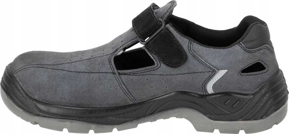 Lahti Pro Sandalai Pilkos ir juodos zomšinės basutės, s1 fo sr, „47“, ce, Lahti