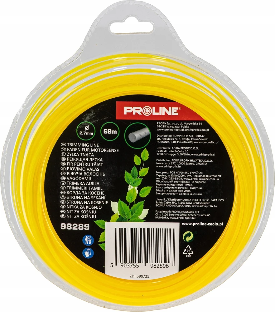 Lahti Pro Valas Apvali pjovimo linija su įdubimais 2,7 mm x 69 m, prolinas