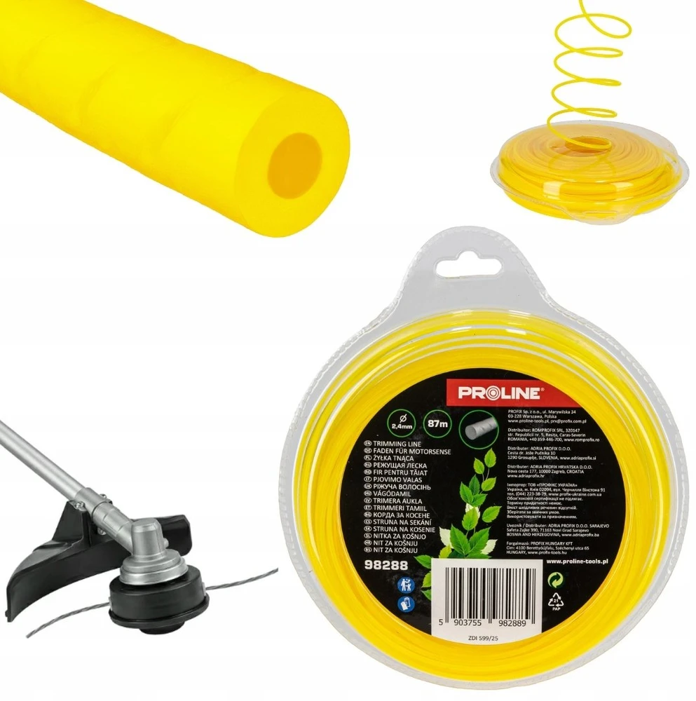 Lahti Pro Valas Apvali pjovimo linija su įdubimais 2,4 mm x 87 m, prolinas