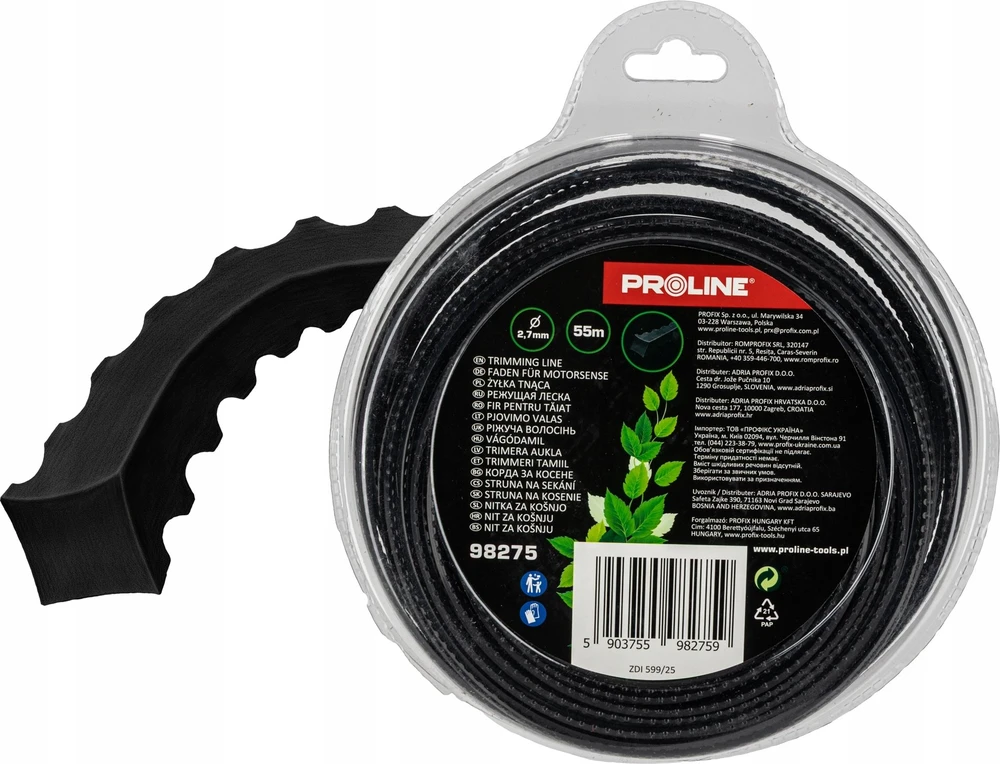Lahti Pro Valas pjovimo profilis „pjūklo dantis“ 2,7 mm x 55 m, prolinas