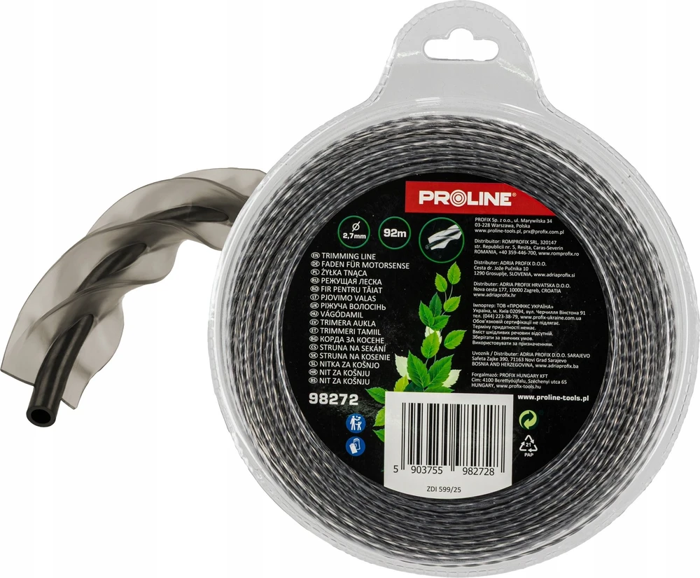 Lahti Pro Valas pjaustomas sutvirtintas susuktas kvadratas 2,7 mm x 92 m, prolinas
