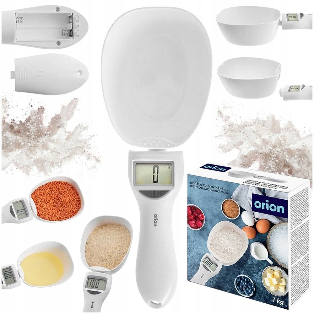 Virtuvinės svarstyklės Laica Orion Skaitmeninė Virtuvinė Skalė Šaukšto Formos 1kg, 270 ml