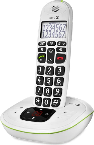 Doro PhoneEasy 312cs telefonas su dideliu mygtuku, juodas