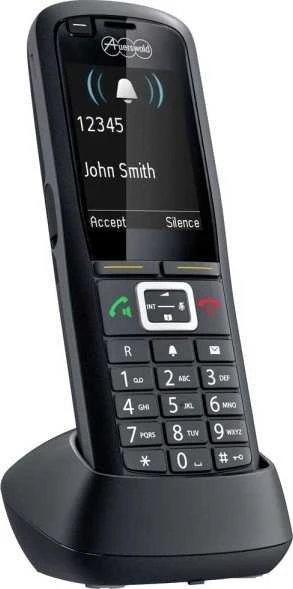 AEW Auerswald COMfortel M-730 DECT-Handset DECT telefonas Skambintojo ID Juoda