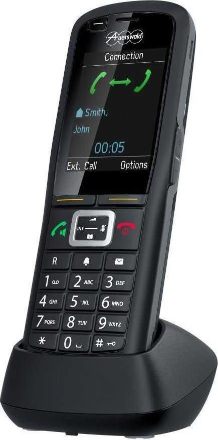 AEW Auerswald COMfortel M-730 DECT-Handset DECT telefonas Skambintojo ID Juoda