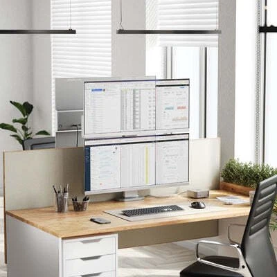 Laikiklis Alogic „Elevate 34“ dvigubas vertikalus monitoriaus stovas, sidabrinis
