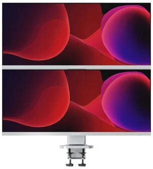 Laikiklis Alogic „Elevate 34“ dvigubas vertikalus monitoriaus stovas, sidabrinis