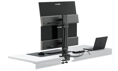 Laikiklis Alogic „Elevate 34“ dvigubas vertikalus monitoriaus stovas, pilkas