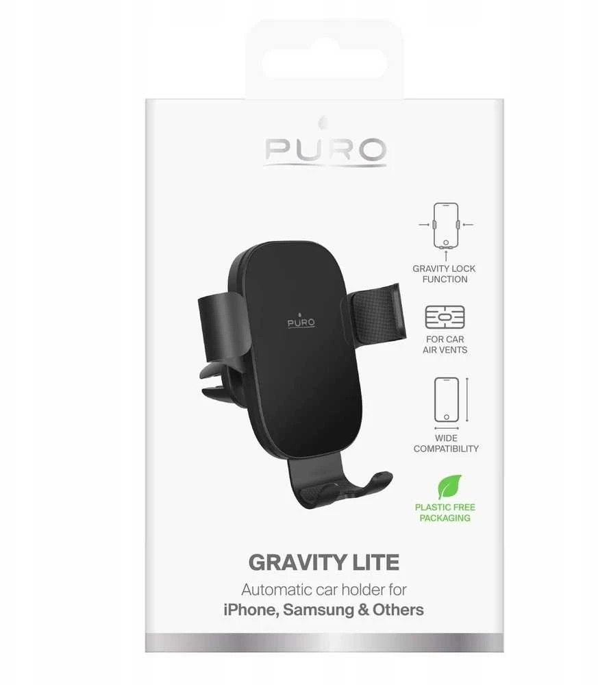 Puro Gravity Car Air Vent Gravity Holder – juodos spalvos