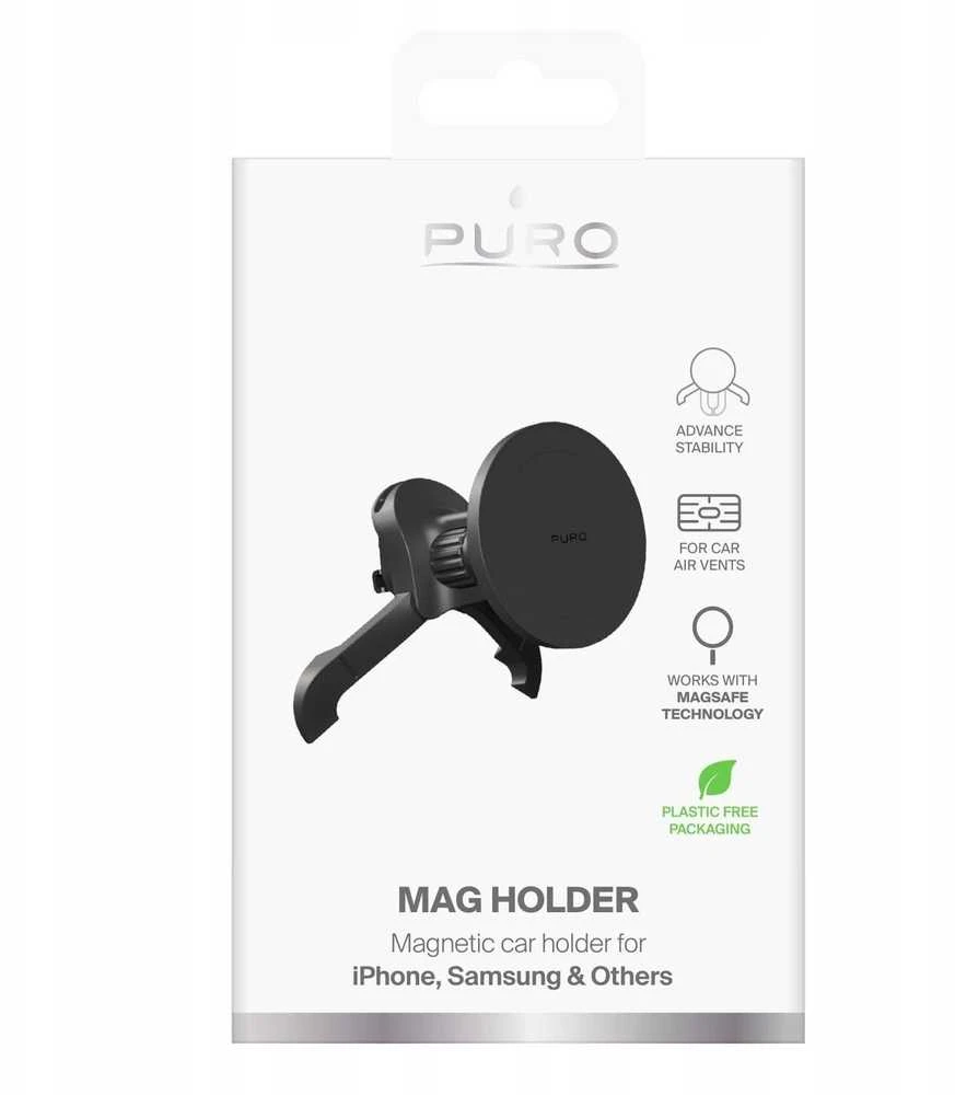 Puro Adjustable automobilinis laikiklis MagSafe Compatible – juodos spalvos