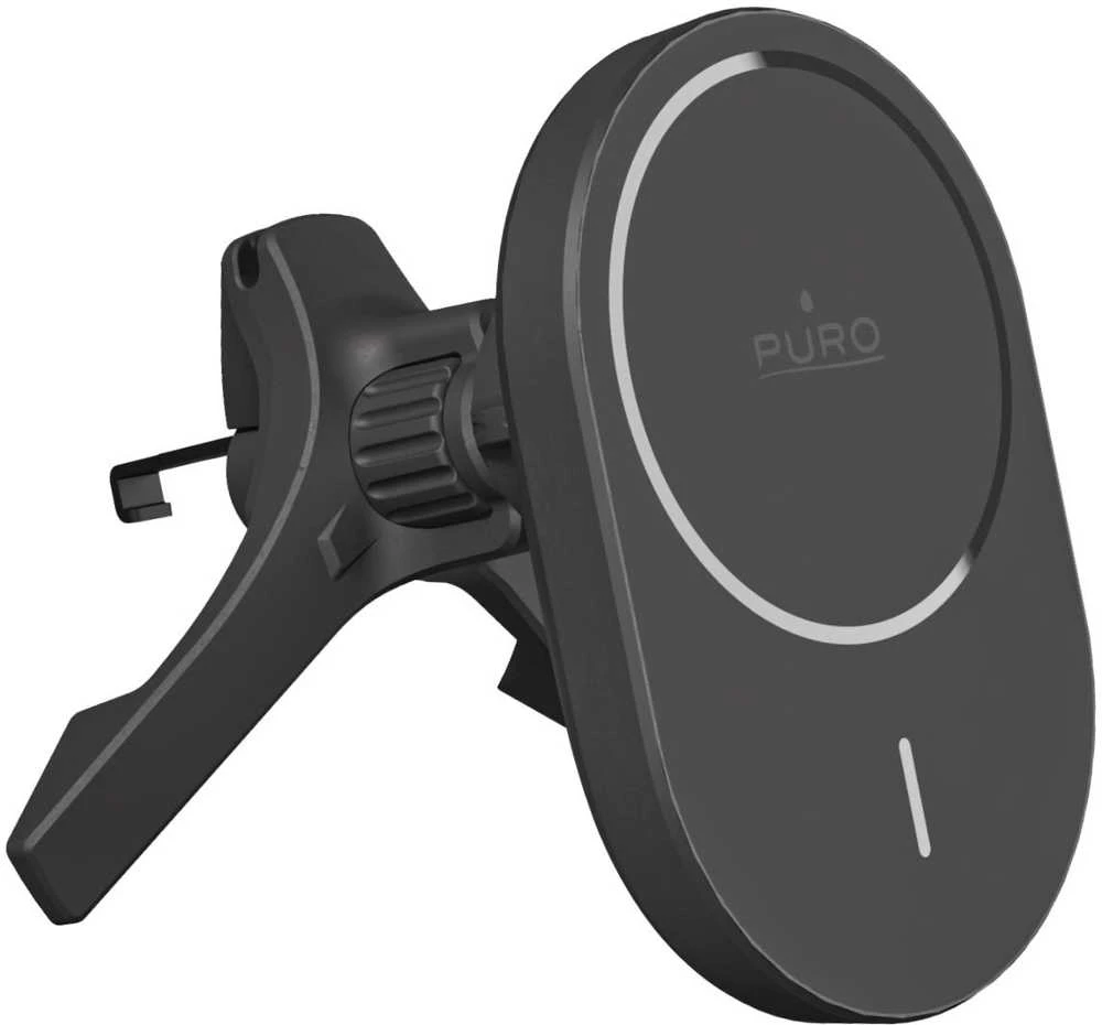 Puro Car Holder with Qi2 Charger, MagSafe Compatible - juodos spalvos