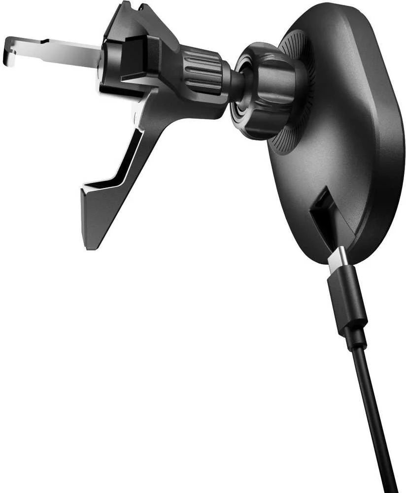 Puro Car Holder with Qi2 Charger, MagSafe Compatible - juodos spalvos
