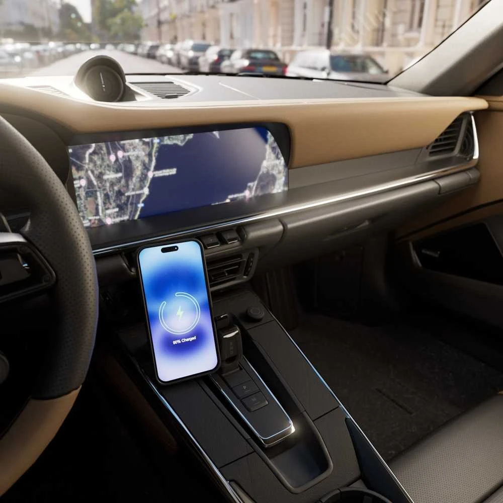 Puro Car Holder with Qi2 Charger, MagSafe Compatible - juodos spalvos