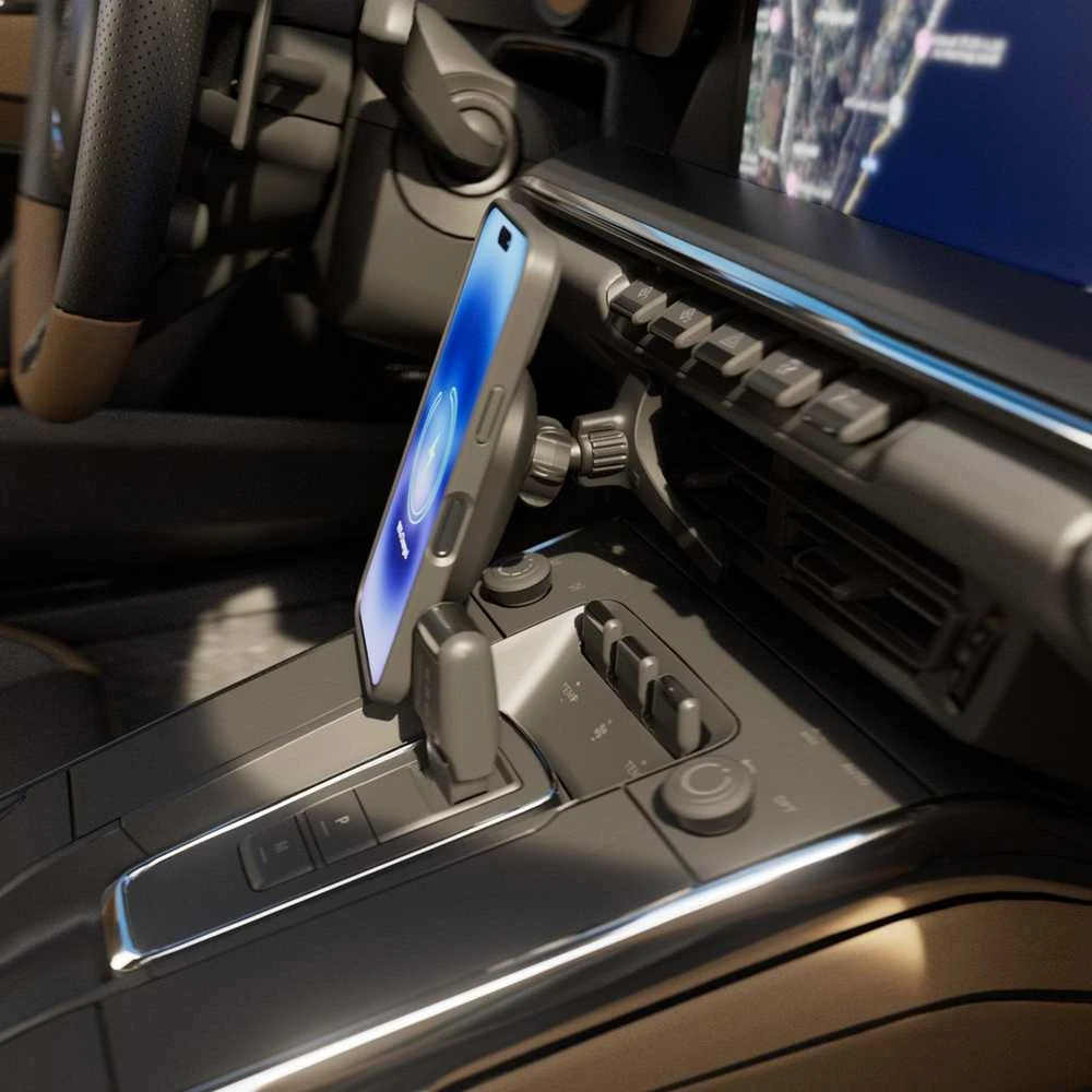 Puro Car Holder with Qi2 Charger, MagSafe Compatible - juodos spalvos
