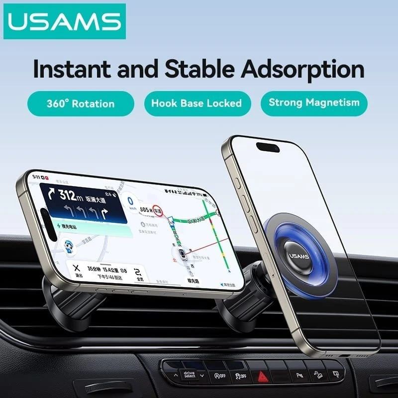 Automobilinis laikiklis USAMS ZJ081 magnetinis, skirtas oro išleidimo angai