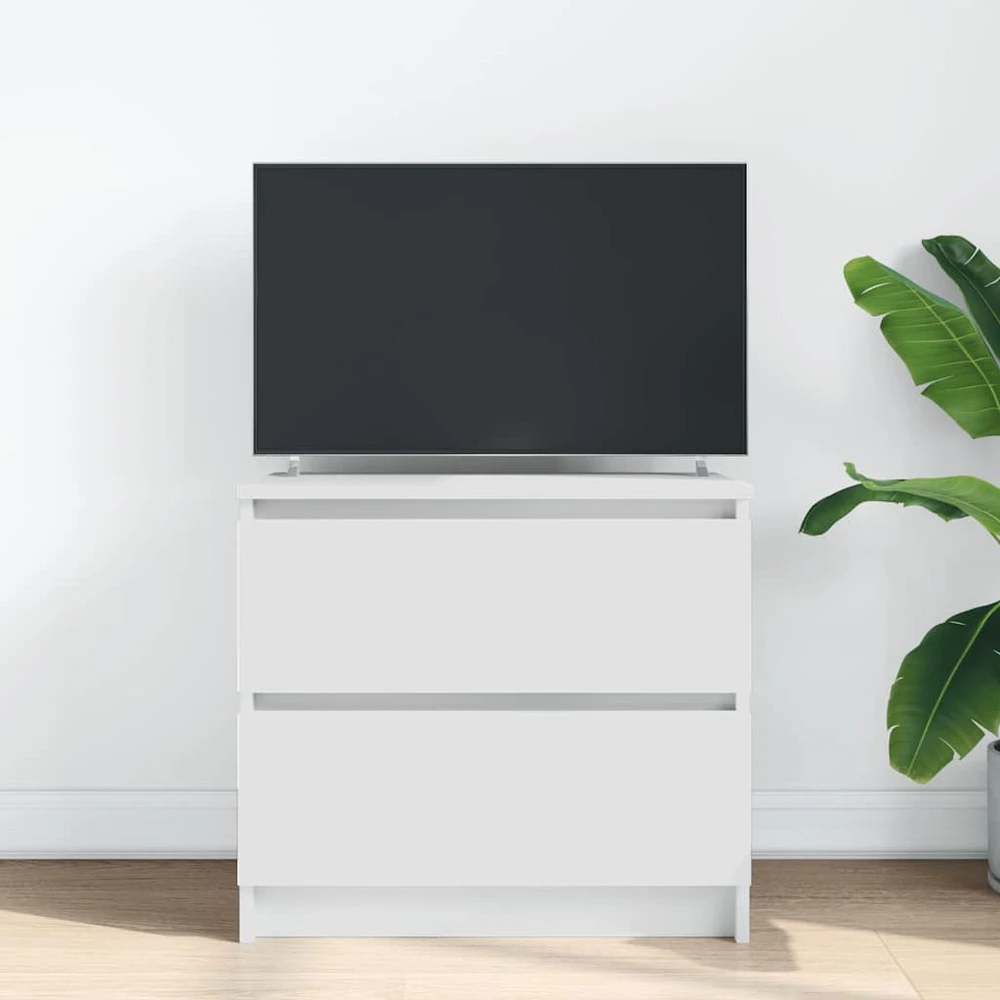TV staliukas Televizoriaus spintelė, balta, 60x35x54 cm, apdirbta mediena