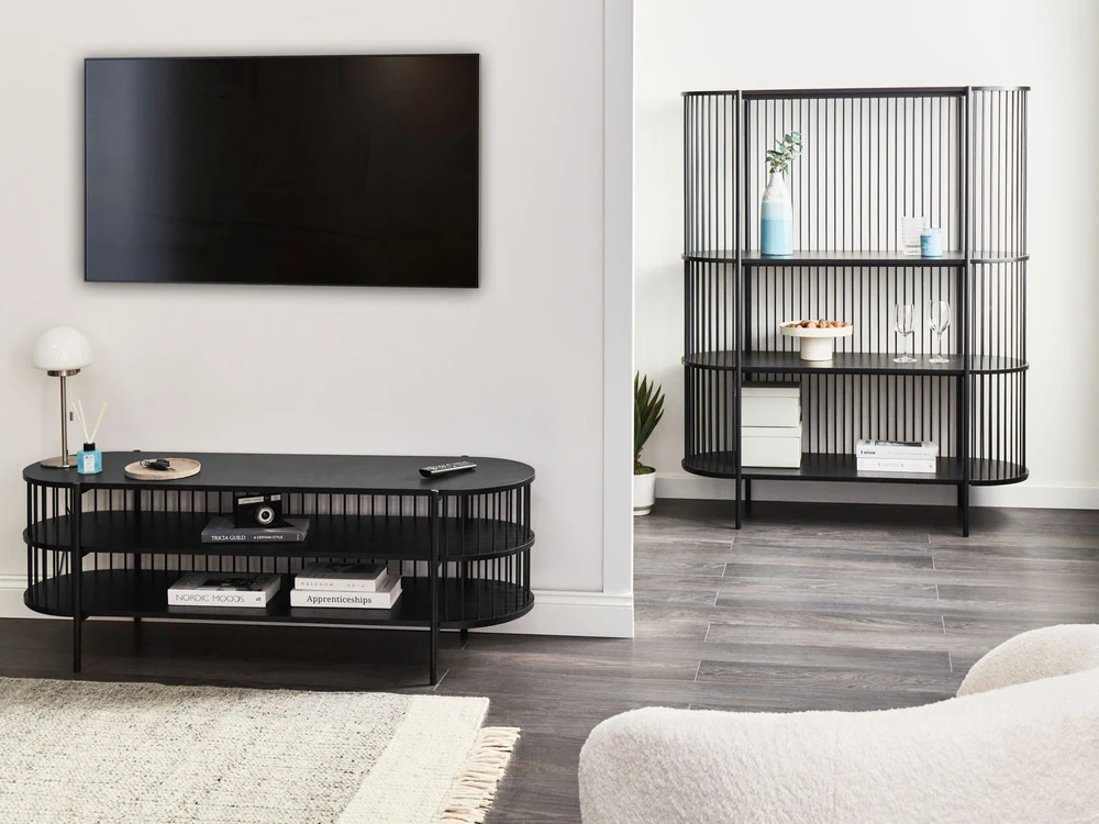 TV staliukas Beliani TV spintelė BIRSON juoda