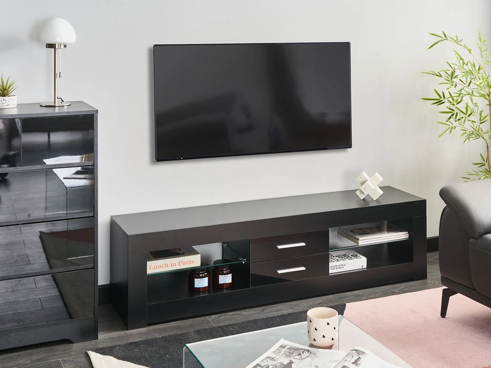 TV staliukas Beliani TV spintelė ESQUIMALT juoda