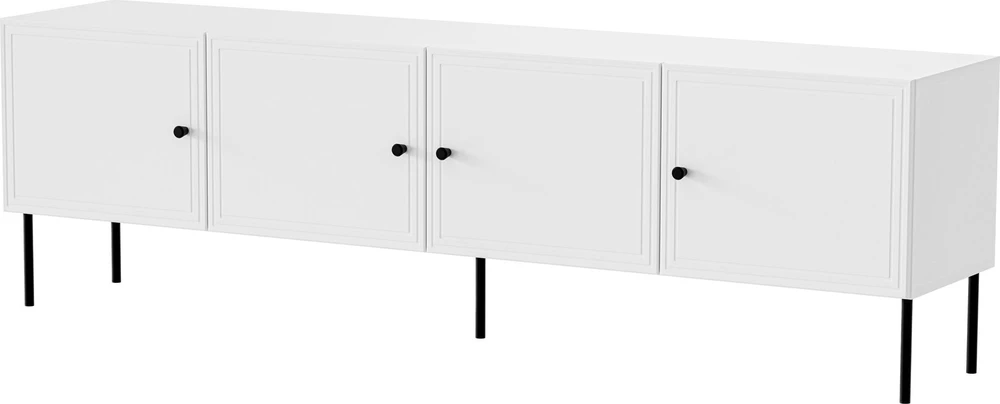 Laikiklis Cama Meble 4D RTV cabinet PALAZZO BIS 201x40x60 baltas matt