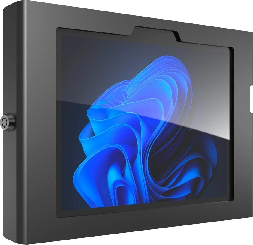 Laikiklis „Compulocks Surface GO 1-4 Gen Apex Secured Enclosure“ – dėklas – atvira priekinė/galinė kamera ir jutikliai – planšetiniam kompiuteriui – apsaugotas – užrakinamas – metalinis rėmas – juodas – skirtas „Microsoft Surface Go“, „Go 2“, „Go 3“, „Go 4“ verslui