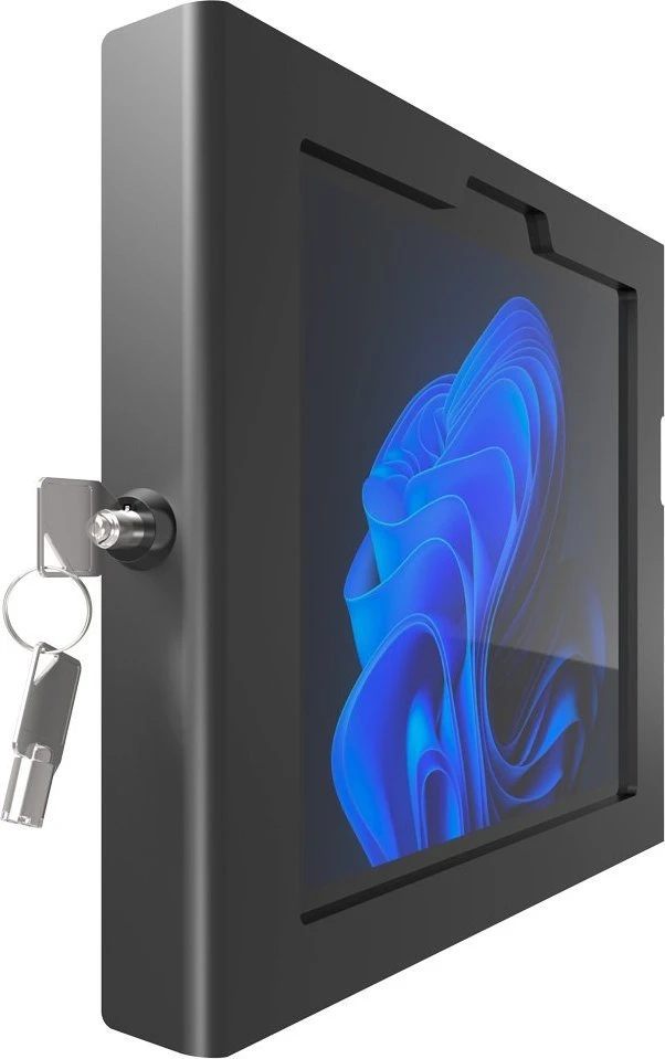 Laikiklis „Compulocks Surface GO 1-4 Gen Apex Secured Enclosure“ – dėklas – atvira priekinė/galinė kamera ir jutikliai – planšetiniam kompiuteriui – apsaugotas – užrakinamas – metalinis rėmas – juodas – skirtas „Microsoft Surface Go“, „Go 2“, „Go 3“, „Go 4“ verslui