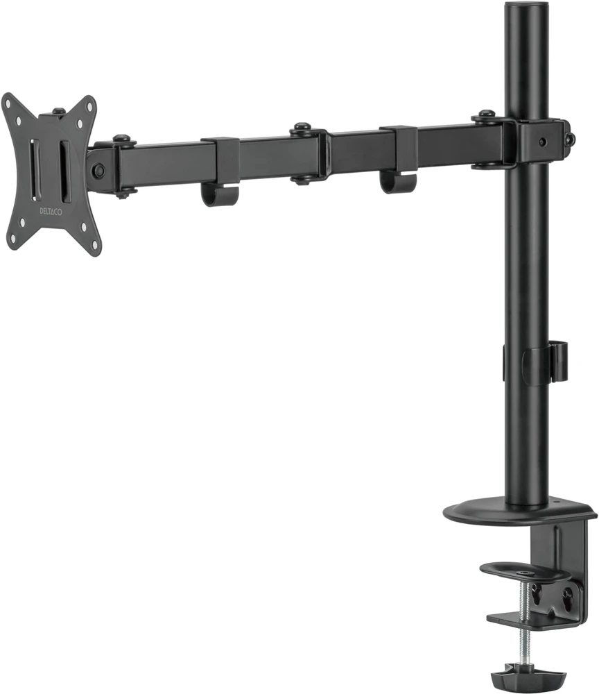 Vieno monitoriaus stalo laikiklis DELTACO, pakreipiamas, pasukamas, pasukamas, 13–32", 9kg / ARM-0303-B / 1903411