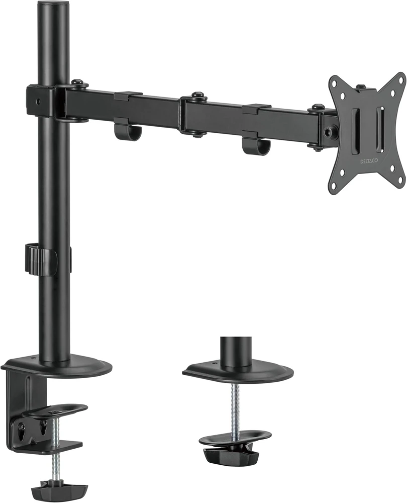 Vieno monitoriaus stalo laikiklis DELTACO, pakreipiamas, pasukamas, pasukamas, 13–32", 9kg / ARM-0303-B / 1903411