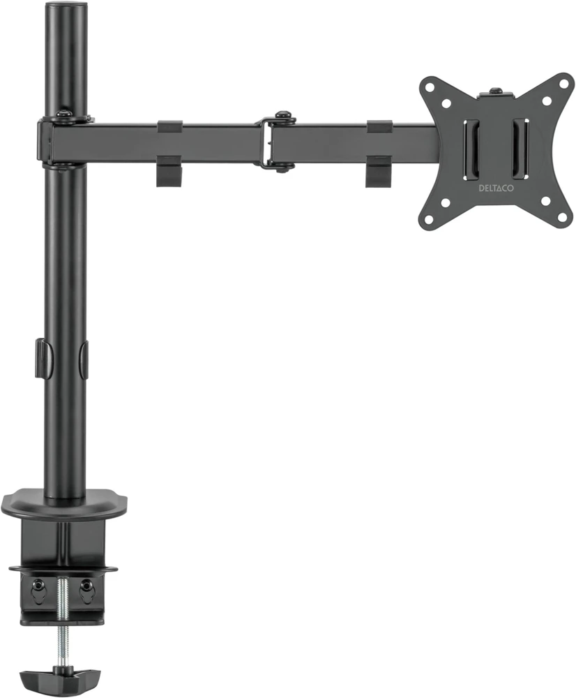 Vieno monitoriaus stalo laikiklis DELTACO, pakreipiamas, pasukamas, pasukamas, 13–32", 9kg / ARM-0303-B / 1903411