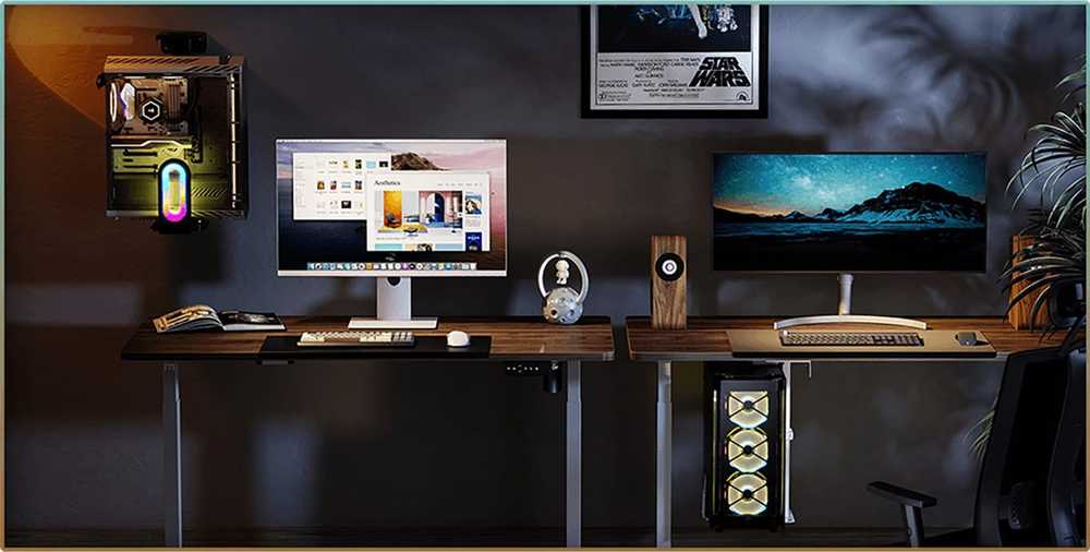 Ultradesk FLANK Kompiuterio laikiklis po stalu, RGB, juodas