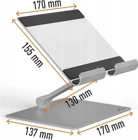 Durable Patvarus TABLETĖS STOVAS RISE sidabrinis 894023