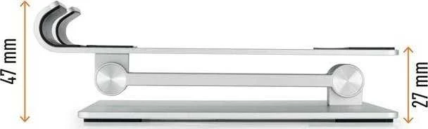 Durable Patvarus TABLETĖS STOVAS RISE sidabrinis 894023