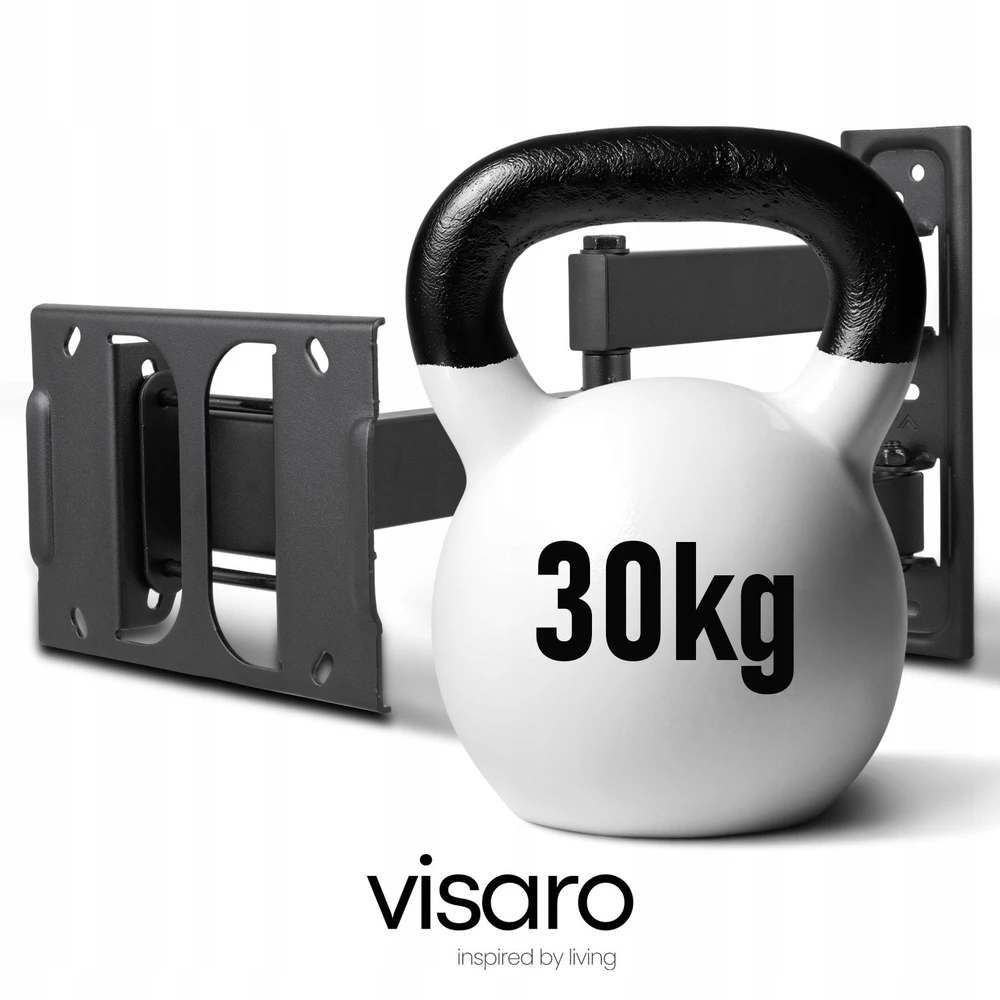 „Visaro“ sieninis laikiklis | WMA75 pilnai judantis televizoriaus laikiklis | Maksimalus svoris (talpa) 30 kg | Juodas