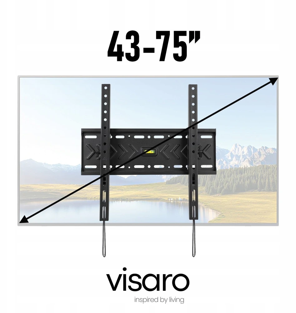 „Visaro“ sieninis laikiklis | WMT75 pakreipiamas sieninis televizoriaus laikiklis | 43–75 " | Maksimalus svoris (talpa) 45 kg | Juodas