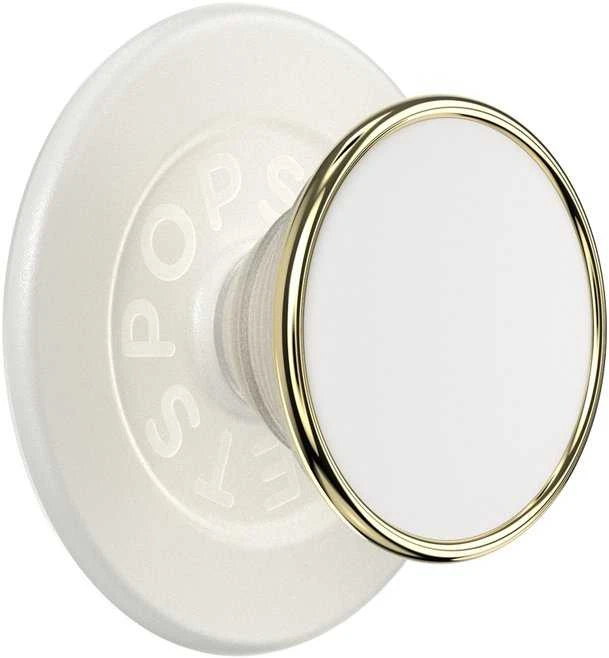 Laikiklis ir stovas telefonui „Popsockets Round Luxe Coconut Creme Enamel MagSafe“ smėlio spalvos 8