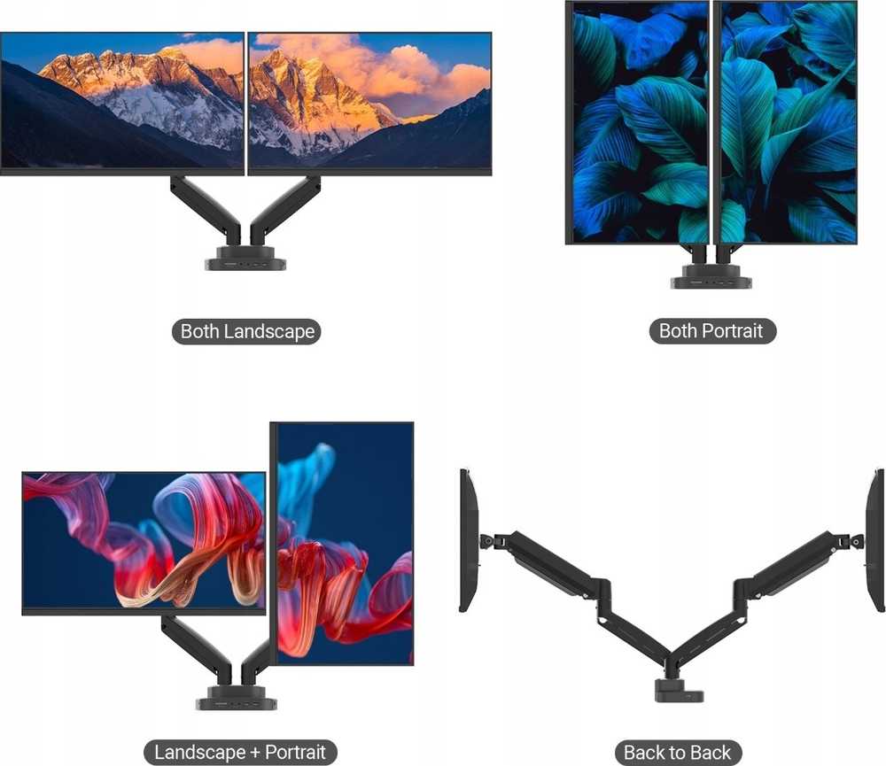 J5create – ergonomiškas dviejų monitorių laikiklis su prijungimo stotele
