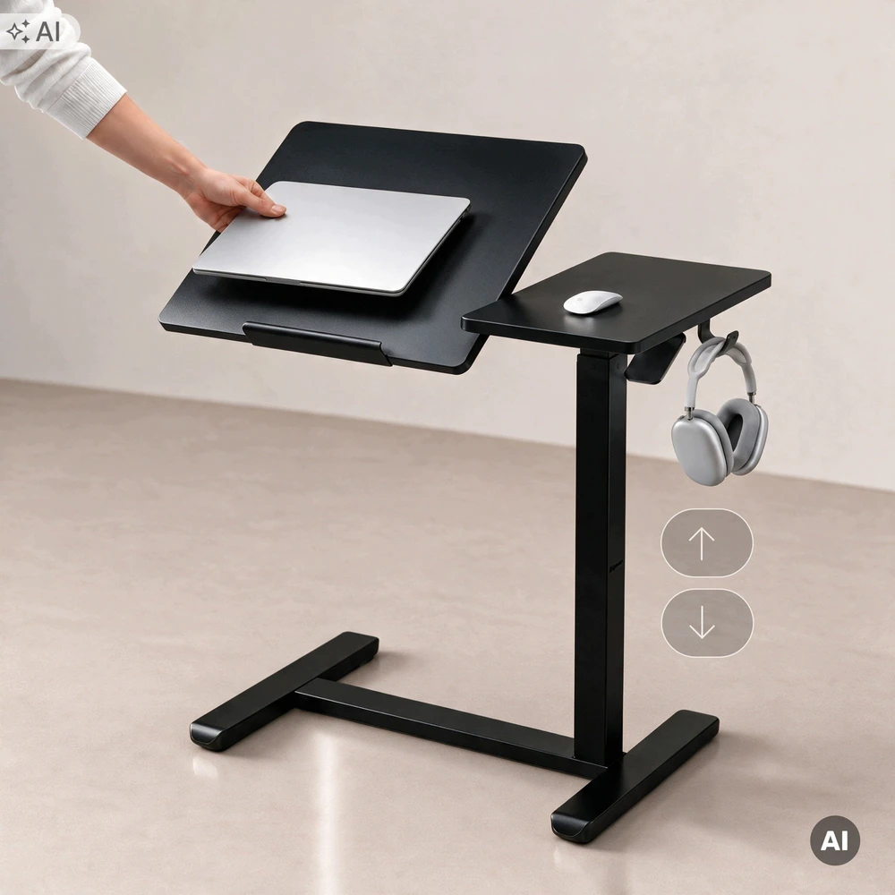 Laikiklis Jan Nowak Staliukas pod laptopa regulowany, mobilny, daugiafunkcinis, juoda: BILL (5907367515329)