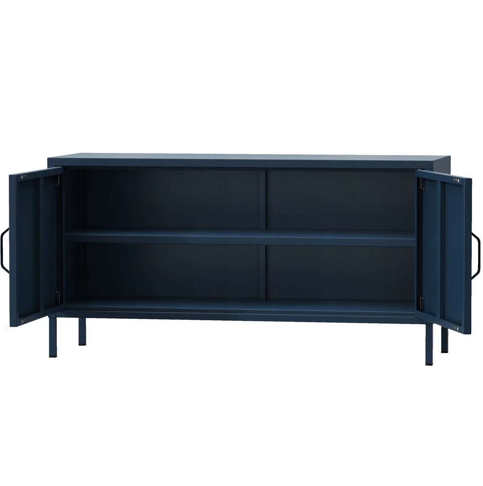 Laikiklis Jan Nowak Metalinė TV spintelė ant kojelių tamsiai mėlyna, 1150 x 595 x 400 mm: ROSA Modern (5904405577370)