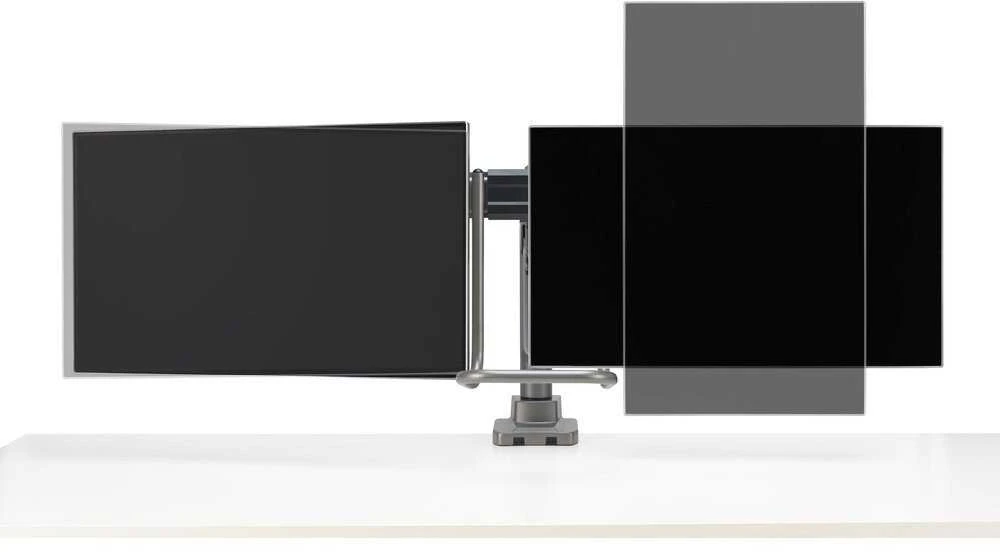 Leitz KENSINGTON SmartFit dvigubo monitoriaus laikiklis su skersiniu ir rankena