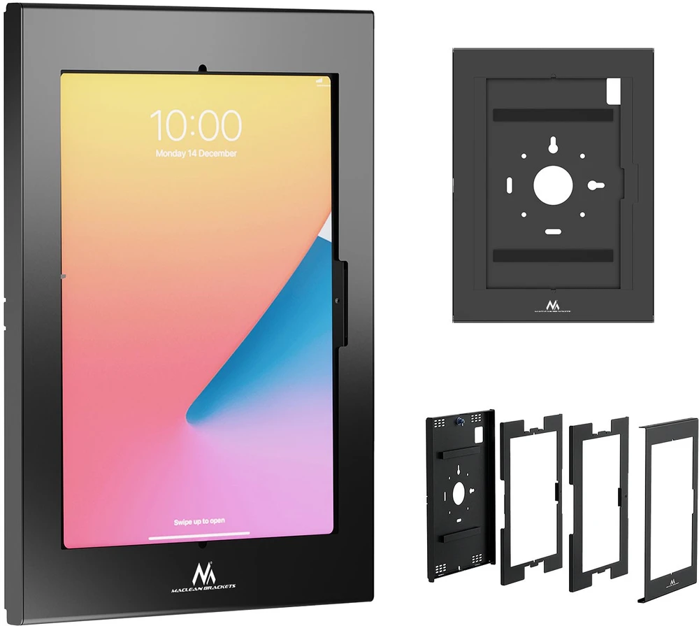 Laikiklis Maclean Laikiklis reklamowy do tabletu Maclean, su blokadą. 12.4''-13'', iPad Air/ Pro, Samsung Tab S10+/S9+/S8+/S7+, 257x350x22mm, MC-950 B