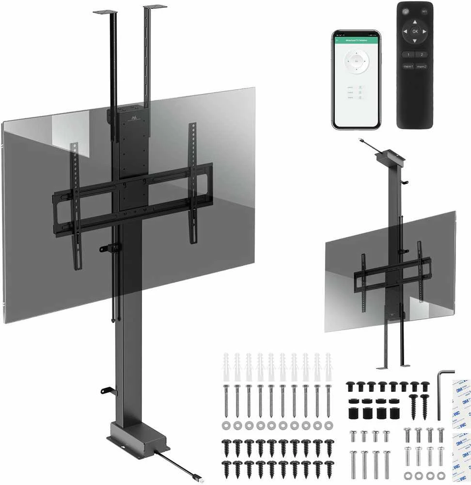 „Maclean“ elektrinis lubinis/grindinis laikiklis, ištraukiamas, 43''-88'', VESA 600x400, maks. 60 kg, 100-240V AC, 50/60Hz