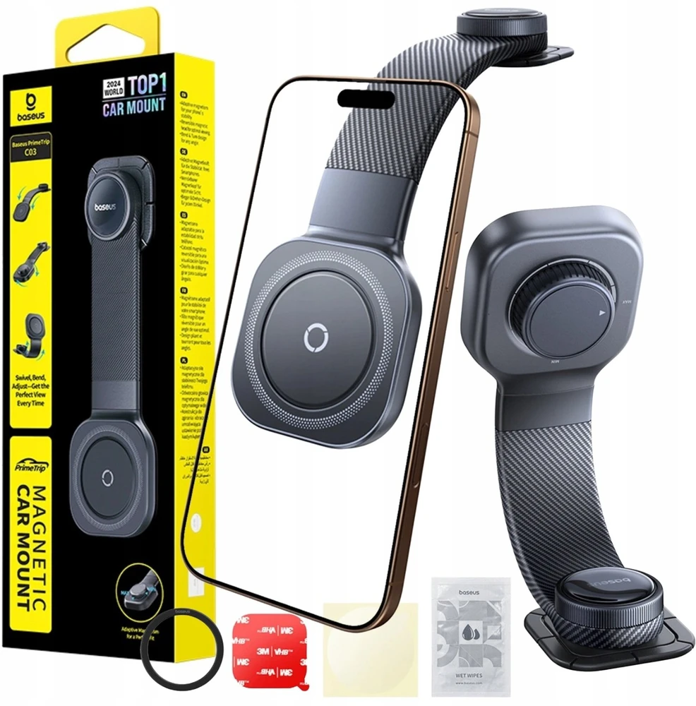 Baseus Automobilinis magnetinis laikiklis telefonams PrimeTrip C03, juodas