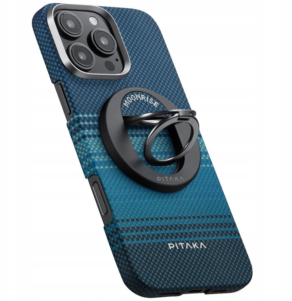 Magnetinis laikiklis PITAKA MagEZ Grip 3 MagSafe telefonui, skirtas mėnulio pakilimui