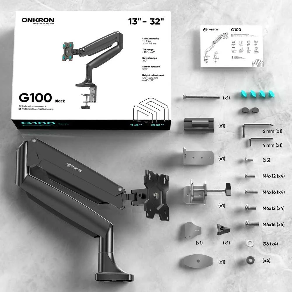Onkron Stovo laikiklis monitoriui 17'' - 49'' G100-B