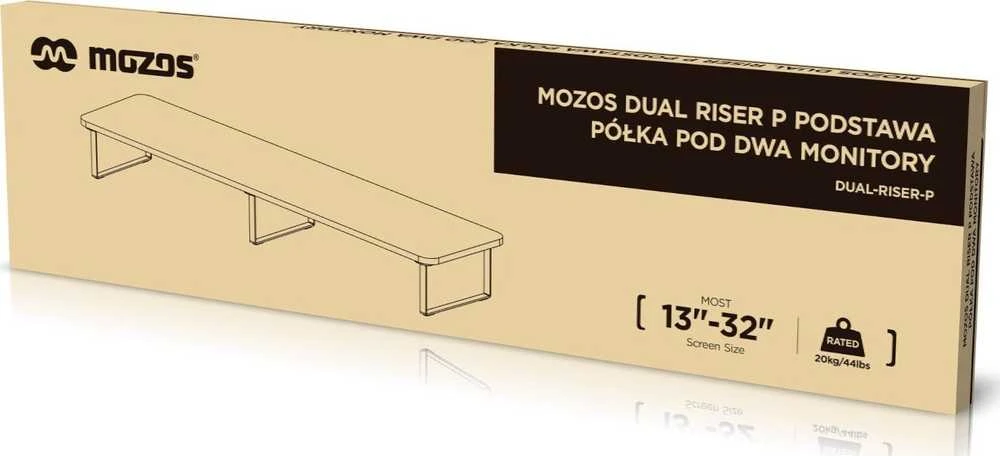 MOZOS DUAL RISER P PODSTAWA PÓŁKA POD DWA MONITORY