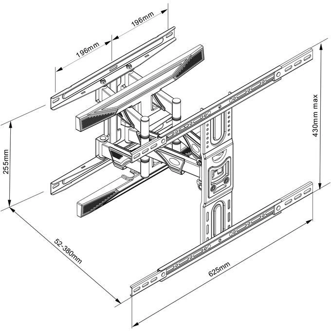 Multibrackets Daugiafunkcis laikiklis M VESA FLEXARM L PILNO JUDESIO DVIGUBAS