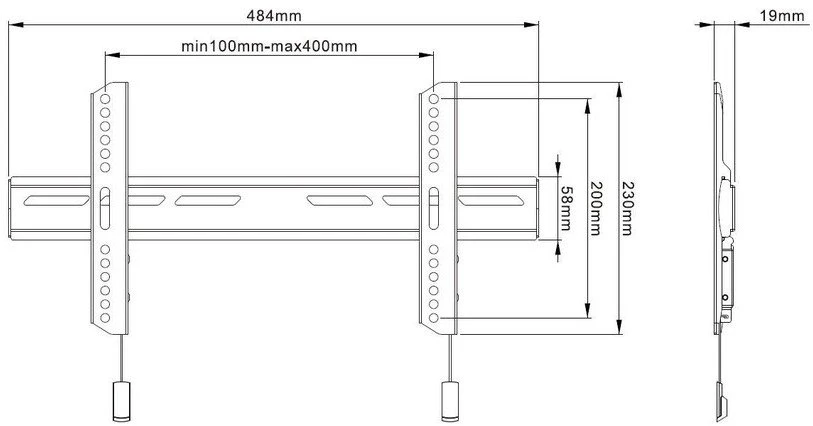 „MultiBrackets“ „Multibrackets MB-6553 OLED“ televizoriaus sieninis laikiklis iki 32–65 colių / 50 kg