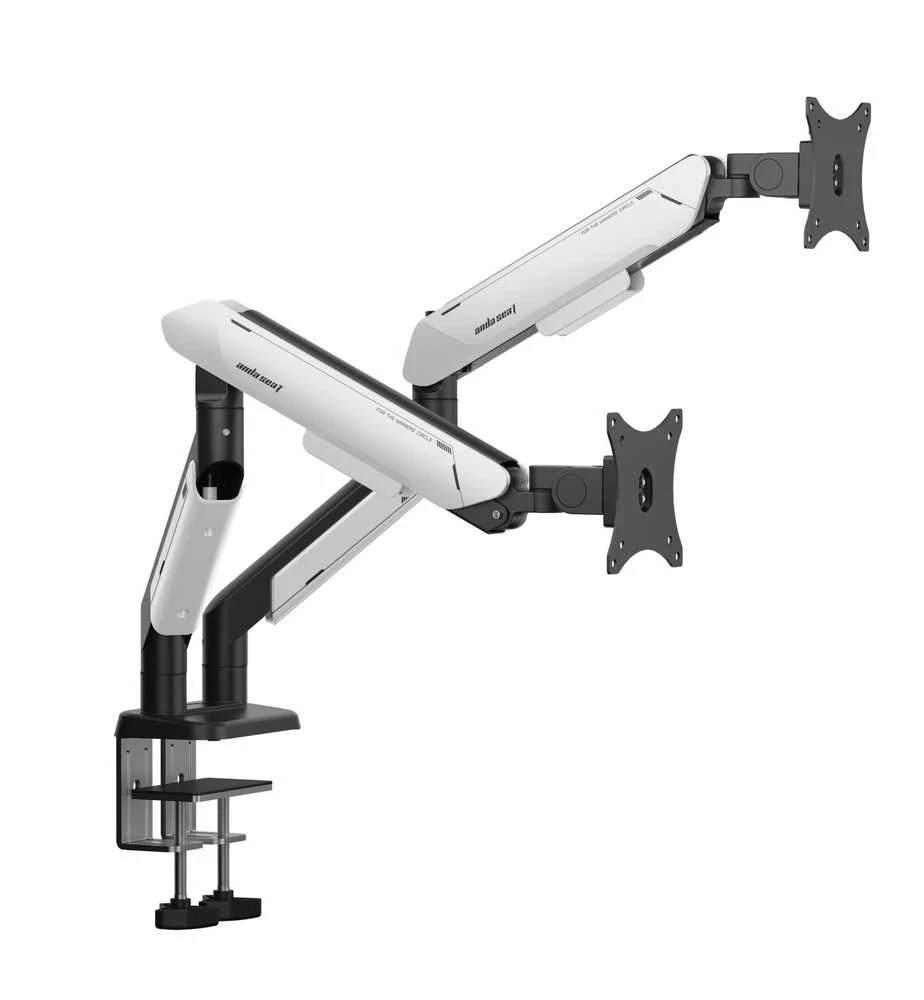 2 monitorių laikiklis AndaSeat Stealth PRO II Duo, 19 cm³, 17–42 colių, baltas