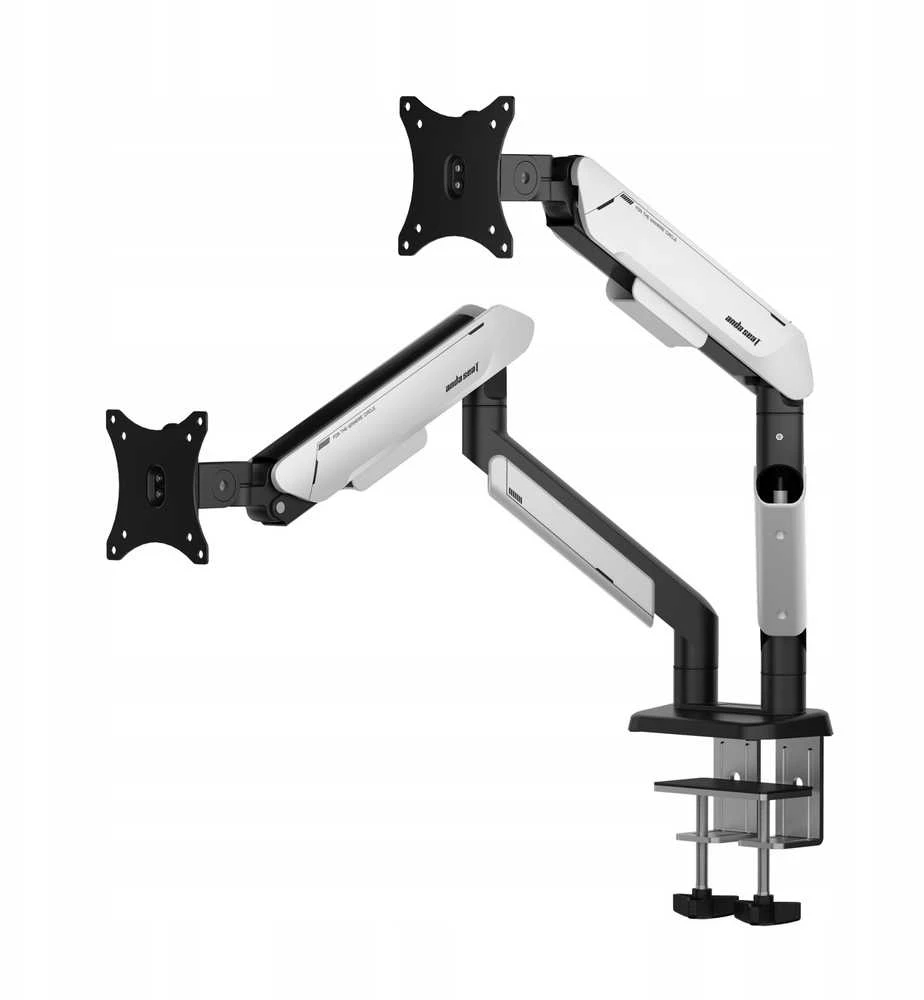 2 monitorių laikiklis AndaSeat Stealth PRO II Duo, 19 cm³, 17–42 colių, baltas