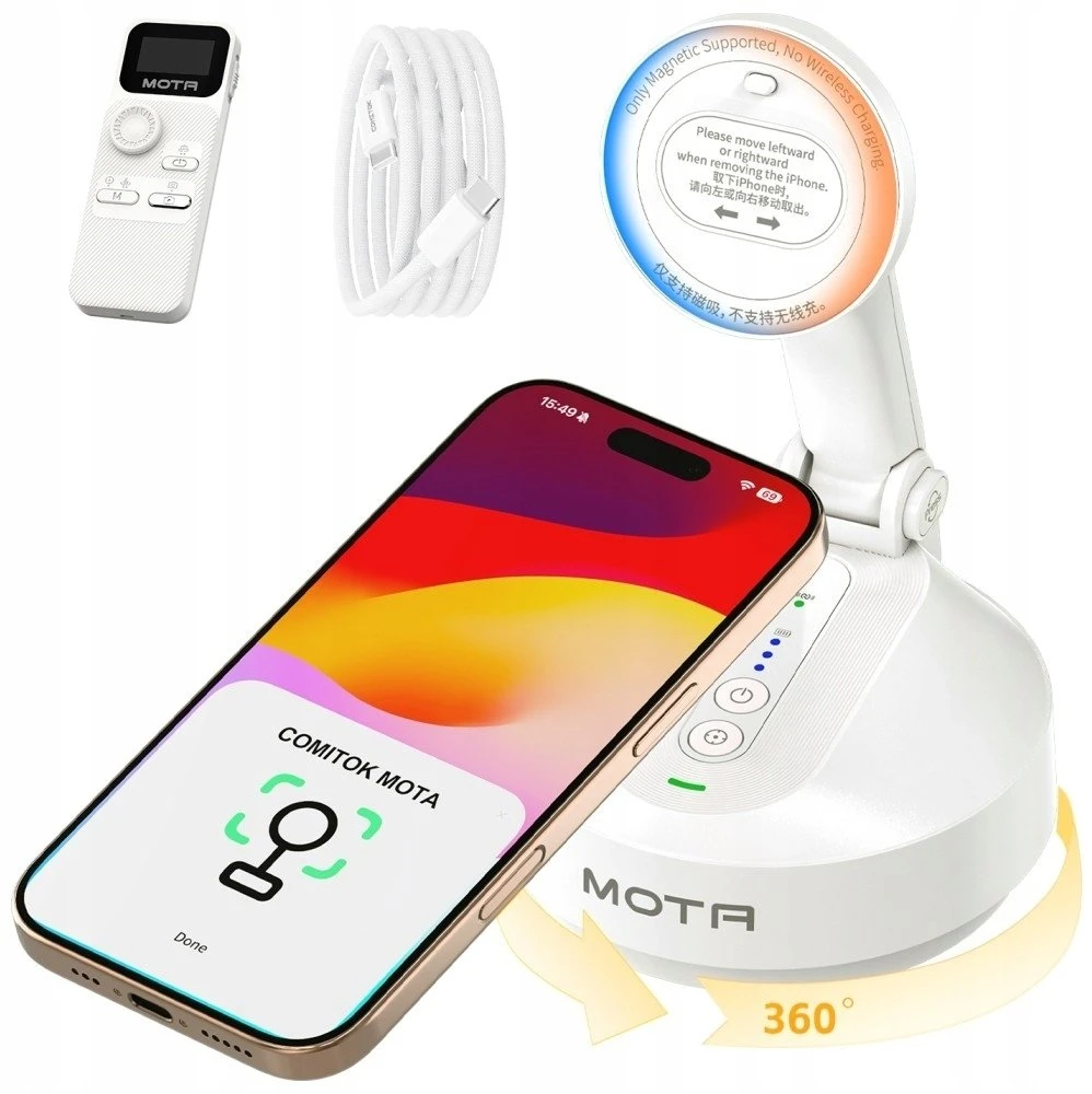 Comitok Mota Magnetic Apple iPhone Holder baltos spalvos